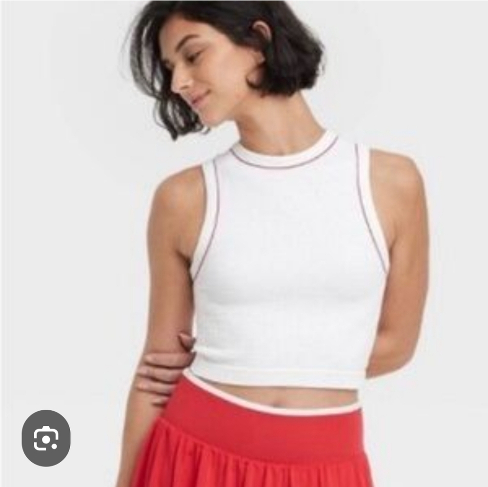 All in Motion White Sleeveless Tank Top